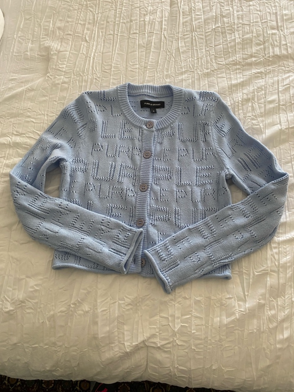 PAUL & JOE Light Blue Knit Button-Front Cardigan